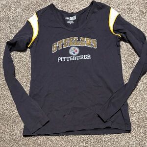 NFL Pittsburgh Steelers Black and Yellow Long Sleeve Tee